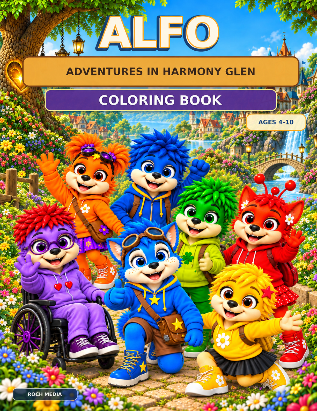 ALFO Adventures in Harmony Glen Coloring Book cover