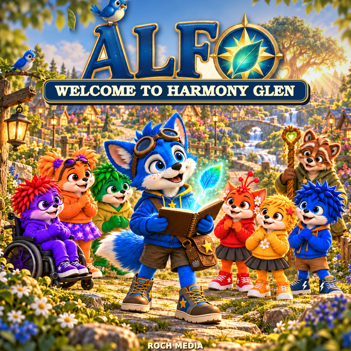ALFO Welcome to Harmony Glen illustrated storybook cover