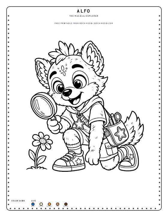 Free ALFO coloring page preview